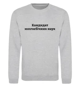 Свитшот Кандидат мозгоєбічних наук Серый меланж фото