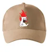 Кепка Angry cat (fire) Пісочний фото