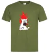 Мужская футболка Angry cat (fire) Оливковый Мужская футболка Angry cat (fire) Оливковый фото