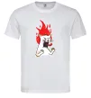 Мужская футболка Angry cat (fire) Белый Мужская футболка Angry cat (fire) Белый фото