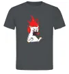 Мужская футболка Angry cat (fire) Графит Мужская футболка Angry cat (fire) Графит фото