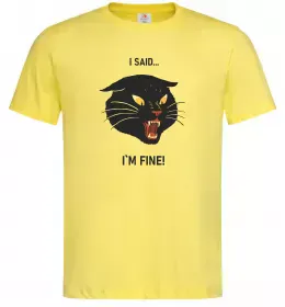 Мужская футболка I said i`m fine! Лимонный фото