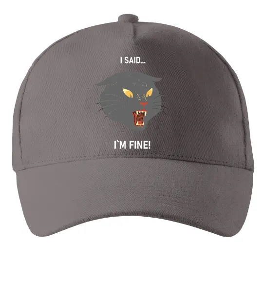 Кепка I said i`m fine! Серый фото