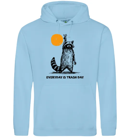 Чоловіча толстовка (худі) Everyday is a trash day Блакитний фото