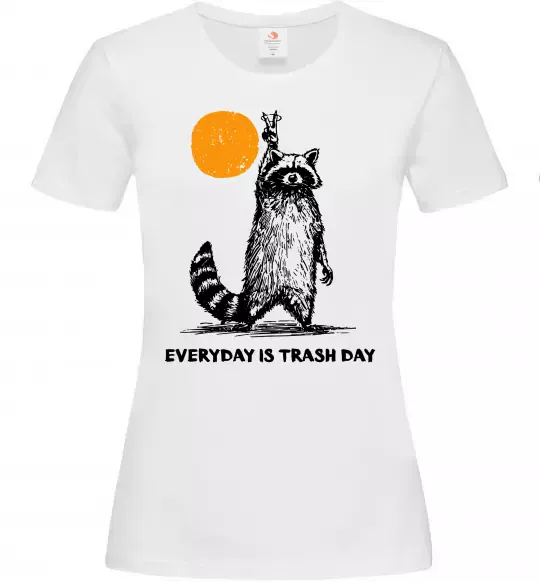 Женская футболка Everyday is a trash day Белый фото
