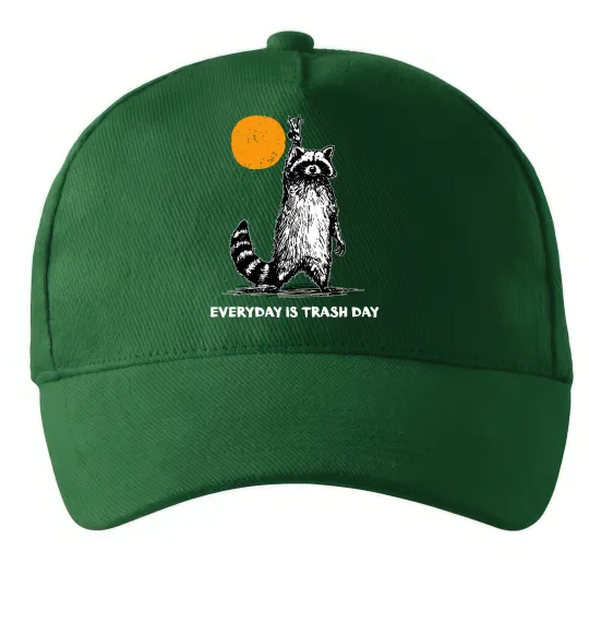 Кепка Everyday is a trash day Темно-зелений фото
