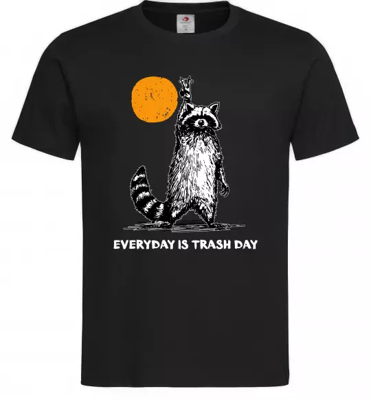Мужская футболка Everyday is a trash day Черный фото