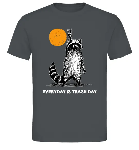 Мужская футболка Everyday is a trash day Графит фото