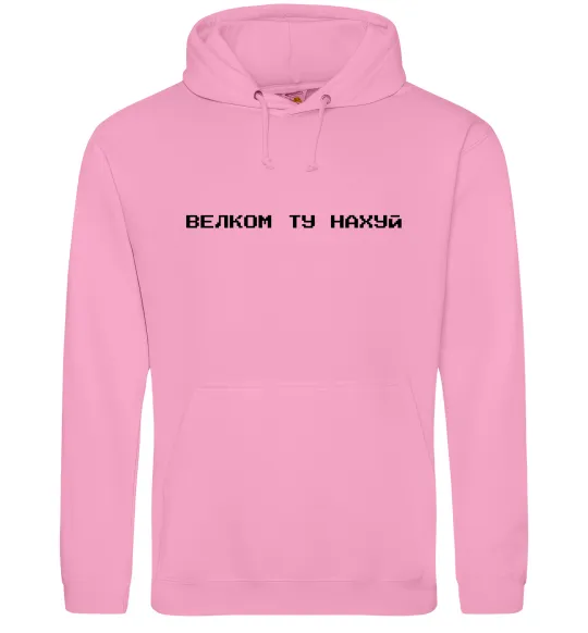 Женская толстовка (худи) Велком ту Розовый фото