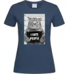 Женская футболка I hate people Темно-синий фото