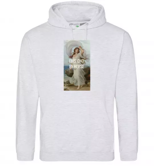 Женская толстовка (худи) Ebis ono by horse Серый меланж фото