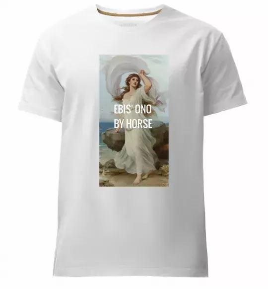 Мужская премиум футболка Ebis ono by horse Белый фото