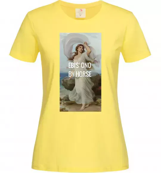 Жіноча футболка Ebis ono by horse Лимонний фото