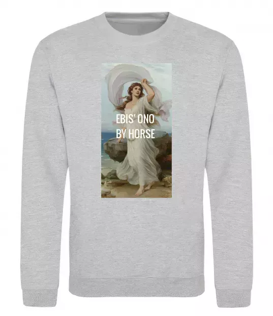 Свитшот Ebis ono by horse Серый меланж фото