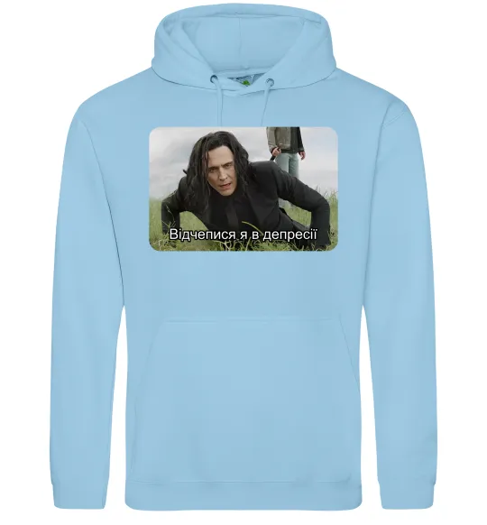 Жіноча толстовка (худі) Відчепися я в депресії Блакитний фото