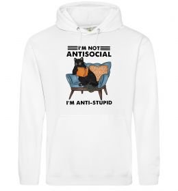 Мужская толстовка (худи) I`m not antisocial Мужская толстовка (худи) I`m not antisocial