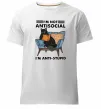 Чоловіча преміум футболка I`m not antisocial Білий фото