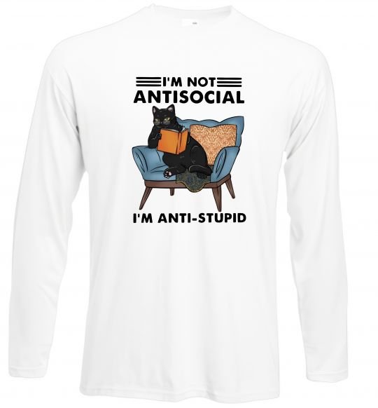 Реглан I`m not antisocial Білий фото