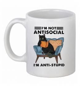 Чашка керамічна I`m not antisocial