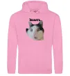 Чоловіча толстовка (худі) Здивований кіт Рожевий фото