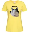Женская футболка Здивований кіт Лимонный Женская футболка Здивований кіт Лимонный фото