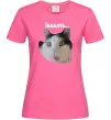 Женская футболка Здивований кіт Ярко-розовый Женская футболка Здивований кіт Ярко-розовый фото