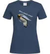 Жіноча футболка Пінгвін дякую Темно-синій фото