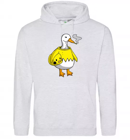 Жіноча толстовка (худі) Качка аніматор Сірий меланж фото