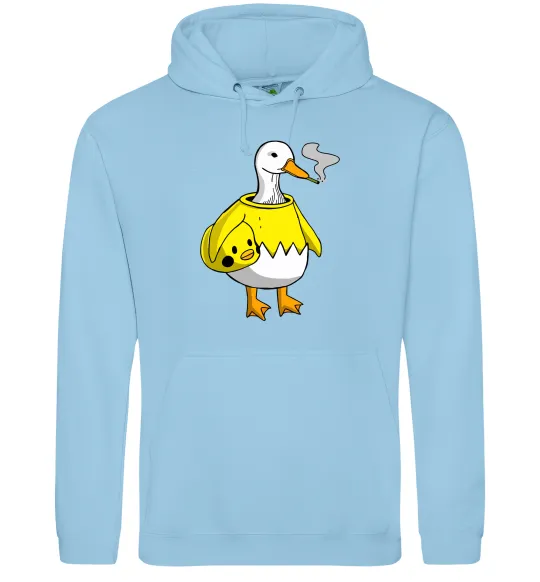 Жіноча толстовка (худі) Качка аніматор Блакитний фото