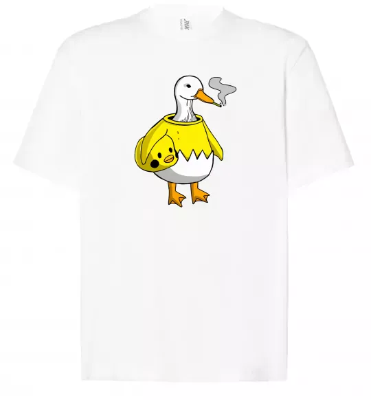 Футболка Оверсайз Качка аніматор Белый фото