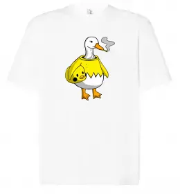 Футболка Оверсайз Качка аніматор Белый фото