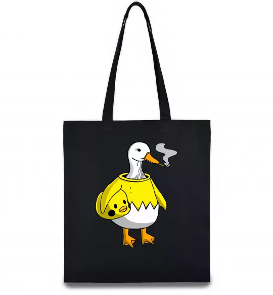 Эко-сумка Качка аніматор Черный фото