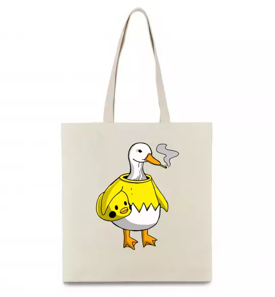 Эко-сумка Качка аніматор Бежевый фото