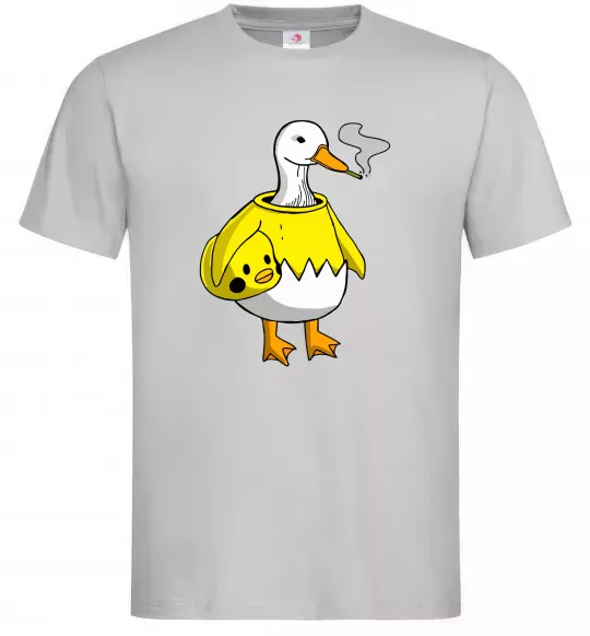 Чоловіча футболка Качка аніматор Сірий фото