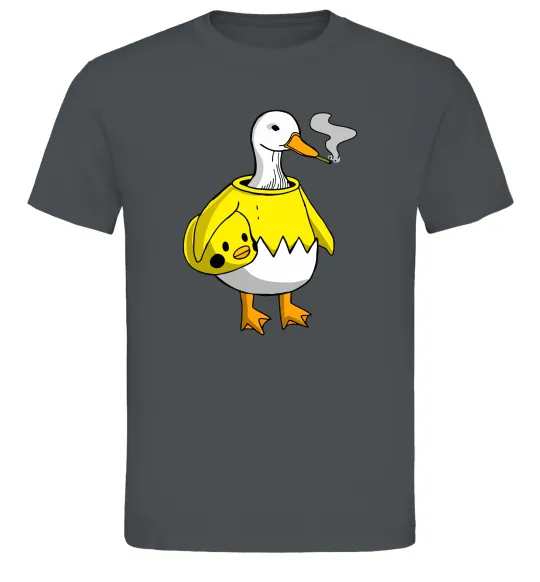 Чоловіча футболка Качка аніматор Графіт фото