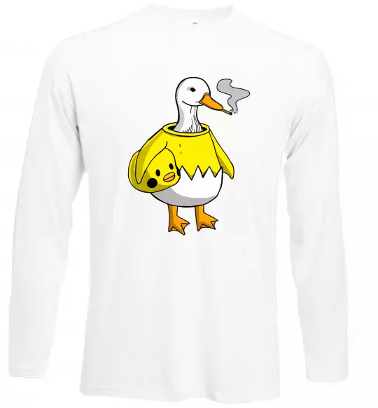 Лонгслив Качка аніматор Белый фото