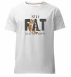 Мужская премиум футболка Stay fat lazy and happy Белый фото
