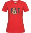 Жіноча футболка Stay fat lazy and happy Червоний Жіноча футболка Stay fat lazy and happy Червоний фото