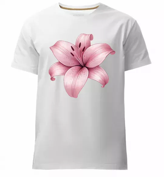 Мужская премиум футболка Лілія Белый фото