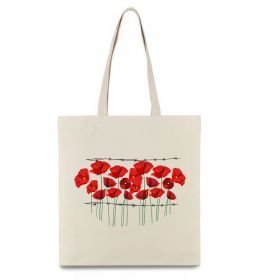 Эко-сумка Маки колючий дріт