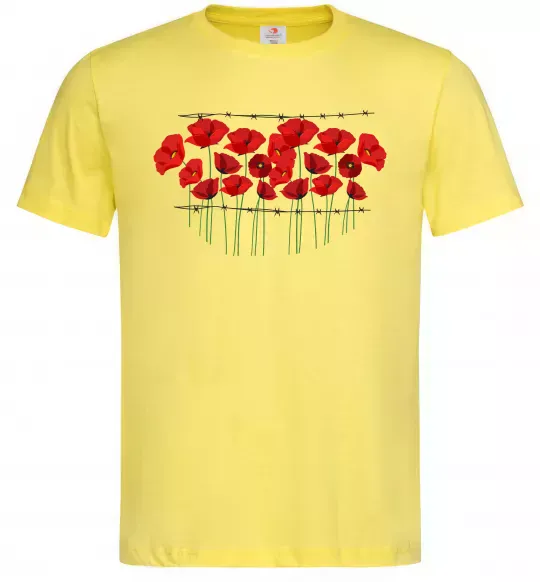 Чоловіча футболка Маки колючий дріт Лимонний фото