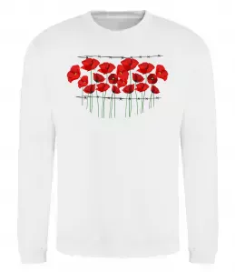 Свитшот Маки колючий дріт Белый фото