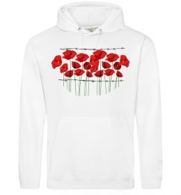 Чоловіча толстовка (худі) Маки колючий дріт