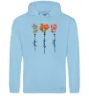 Женская толстовка (худи) Квіти Добро Щастя Любов Голубой фото
