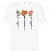 Футболка Оверсайз Квіти Добро Щастя Любов Белый фото