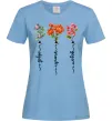 Женская футболка Квіти Добро Щастя Любов Голубой фото