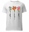 Чоловіча преміум футболка Квіти Добро Щастя Любов Білий фото