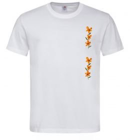 Мужская футболка Квіти помаранчеві