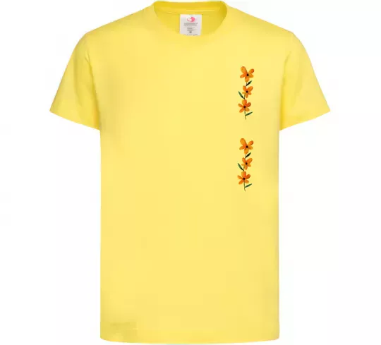 Дитяча футболка Квіти помаранчеві Лимонний фото