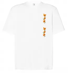 Футболка Оверсайз Мозок з квітами Чорний фото